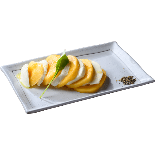 柿とモッツァレラチーズのカプレーゼ